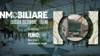 Venue/architecture.

Portada de Inmobiliare Summits, edición diciembre-enero. Diseño arquitectónico de centro comercial en México. FUNO lleva el lujo a Guadalajara y Cancún.