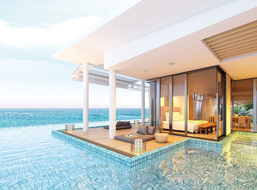 Exclusiva villa contemporánea sobre el agua, con ventanas de piso a techo que enmarcan vistas panorámicas al océano. Cuenta con una elegante terraza de madera y sofisticadas áreas lounge, rodeadas por una imponente alberca infinita que se funde con la serenidad del mar. Una residencia excepcional para inversionistas y compradores exigentes que buscan adquirir propiedad premium en México con Moxi Global.