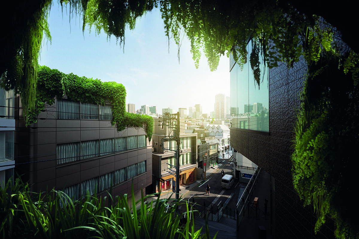 Vista urbana panorámica desde las alturas, destacando desarrollos inmobiliarios premium con arquitectura contemporánea y zonas verdes integradas en las azoteas. Este entorno evidencia un compromiso sólido con la sostenibilidad, incorporando espacios ecológicos que realzan el valor de los activos y promueven una calidad de vida superior. La luz natural baña la ciudad, donde la movilidad organizada y el diseño vanguardista crean un ambiente exclusivo ideal para inversores o compradores que buscan excelencia, rentabilidad y bienestar en una ubicación privilegiada.