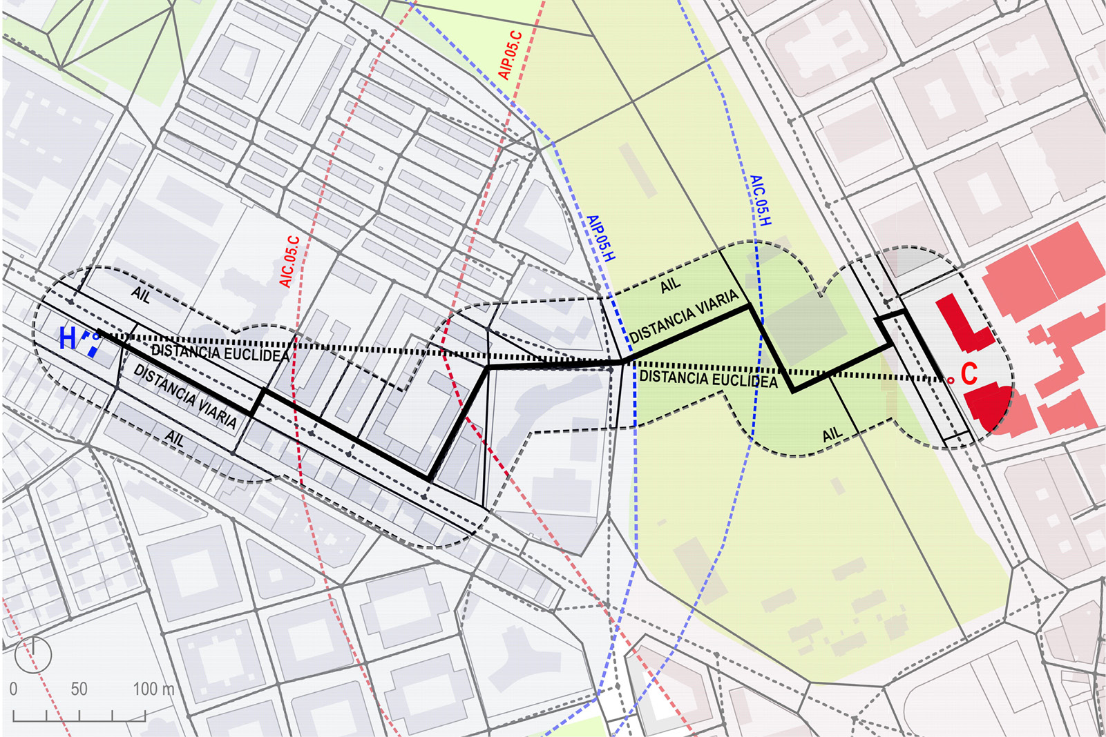 Venue/Architecture.

Mapa de desarrollo urbano en LATAM. Diseño de distancias viarias y euclídeas en proyecto de Inmobiliare Summits. Planificación urbana.