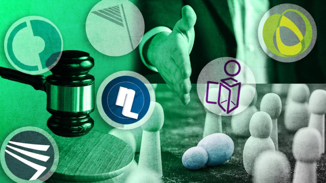 Sponsors/branding.

Ilustración conceptual de bienes raíces en México. Diseño gráfico con logos de patrocinadores. Inmobiliare Summits, evento LATAM.