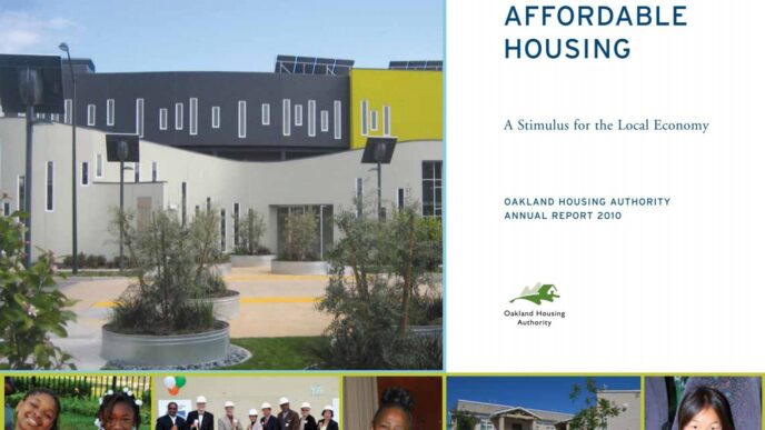 venue/architecture

Portada de informe anual de Oakland Housing Authority. Inversión en vivienda asequible, estímulo económico local. Real estate.