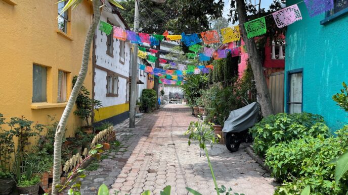 venue/architecture

Calle colorida con banderas en Alcaldía Benito Juárez, México. Arquitectura local en Inmobiliare Summits, evento de real estate.