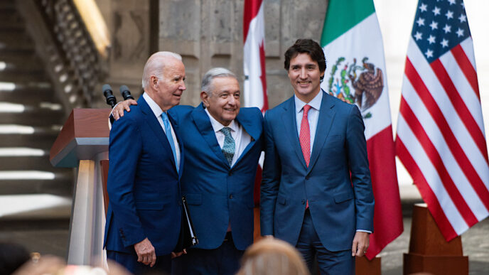 Venue/architecture.

Joe Biden, AMLO y Justin Trudeau posan juntos en México. Reunión trilateral en la ciudad. Presidentes de México, EUA y Canadá.