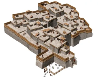 Venue/architecture.
Vista aérea de Tiangang Village, China, un nuevo museo espiral de arte. Diseño arquitectónico único. Inmobiliare Summits, real estate.