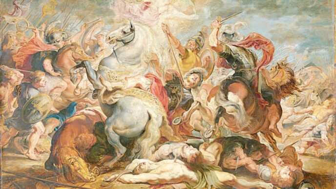 speakers/headshot

Pintura al óleo de Peter Paul Rubens muestra una batalla con guerreros a caballo y ángeles en el cielo. #InmobiliareSummits #México