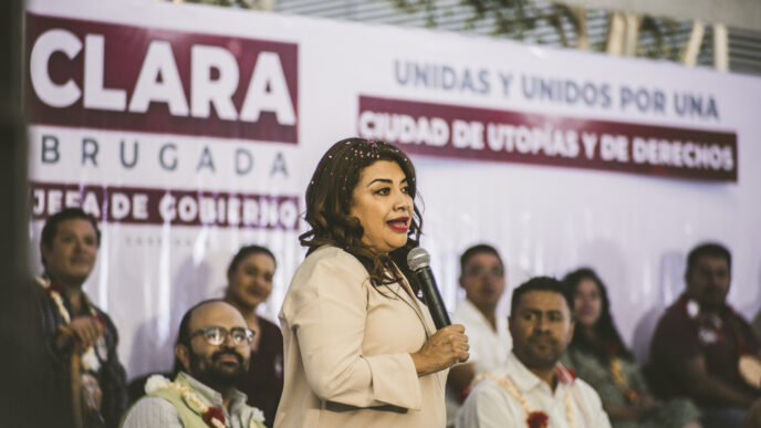 Clara Brugada, jefa de gobierno, participa como speaker en conferencia Inmobiliare Summits. Evento de real estate en México.