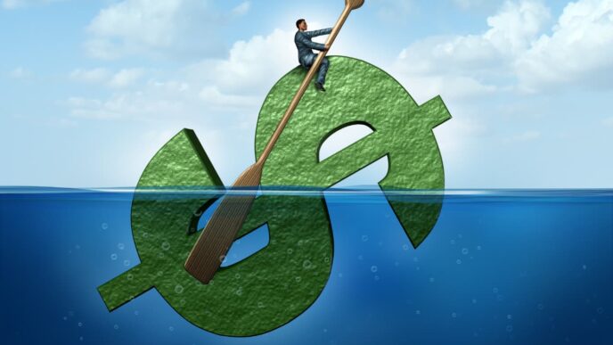 speakers/headshot

Ilustración de desafíos financieros en LATAM. Hombre rema sobre signo de dólar en agua. Inmobiliare Summits aborda el real estate en México.