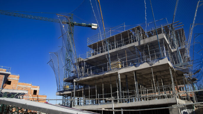 Venue/architecture.
Construcción en Yucatán durante Inmobiliare Summits. Edificio en obra con grúa, reflejo del auge del sector real estate en México.