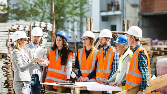 venue/architecture
Equipo de construcción revisa planos en el nuevo parque industrial de Morelia. Inmobiliare Summits impulsa el real estate en México.