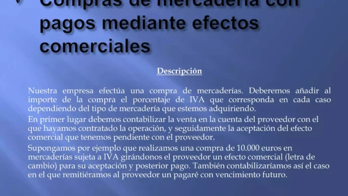 Presentación Inmobiliare Summits México: Compras con pagos comerciales. Descripción de la operación contable. Real Estate LATAM.