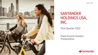 sponsors/branding

Santander Holdings USA, Inc. presenta informe del primer trimestre de 2022. Presentación para inversionistas. Santander, sponsor.