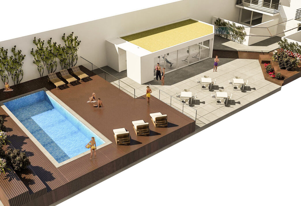 Venue/Architecture.

Diseño 3D de la residencia para adultos mayores de AWEN Developers en BCS. Piscina, gimnasio y áreas sociales. Inmobiliare Summits, real estate.