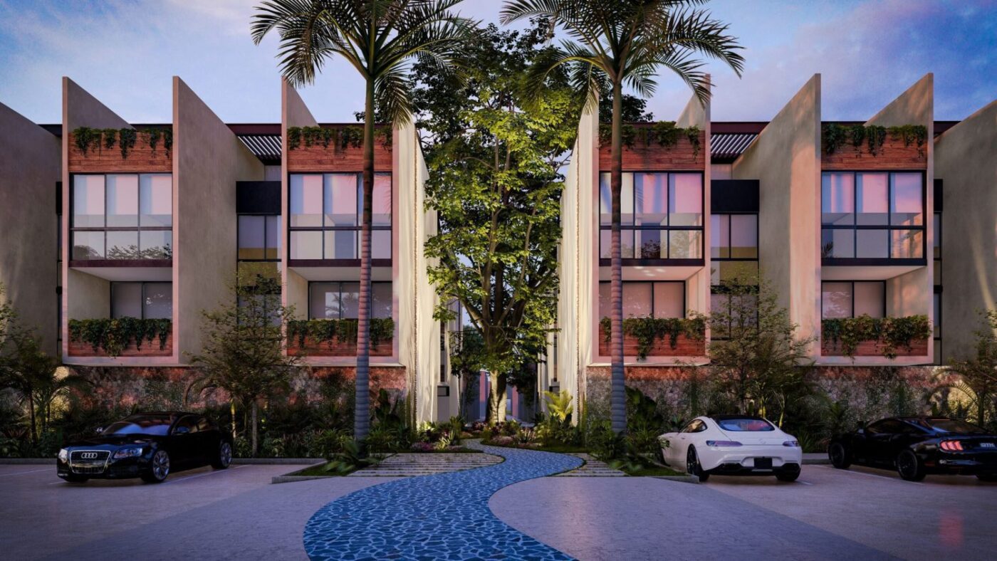 venue/architecture
Fachada de inmueble en México, posible sede de Inmobiliare Summits. Arquitectura moderna con palmeras. Sector real estate favorecido por nearshoring.