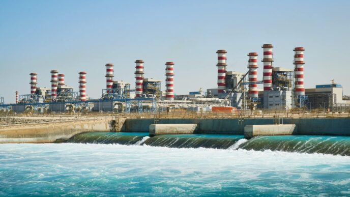 Planta desalinizadora Birkat Miriam en Israel. Proyecto de real estate para Inmobiliare Summits LATAM. Arquitectura industrial.