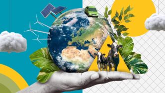 Sponsors/Branding.

Imagen conceptual de energía renovable y ganadería sostenible en Inmobiliare Summits. Diseño gráfico para evento de real estate en México.