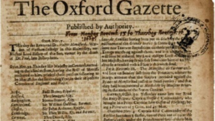 venue/architecture

Portada antigua de The Oxford Gazette (1665). Publicación histórica, real estate. #InmobiliareSummits #Mexico #LATAM