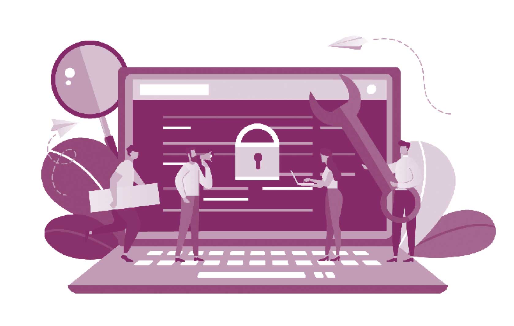 sponsors/branding

Ilustración conceptual de seguridad digital. Equipo trabajando en la protección de datos. Inmobiliare Summits, real estate, LATAM.