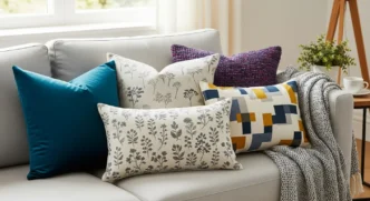 Here's my response:

venue/architecture

Diseño interior moderno con cojines decorativos en sofá. Estilo y confort en bienes raíces. #InmobiliareSummits #realestate #Mexico