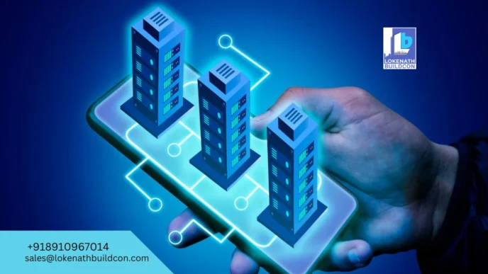 Sponsors/branding.

Ilustración digital de edificios en un smartphone. Lokenath Buildcon, patrocinador de conferencias de bienes raíces en México y LATAM.