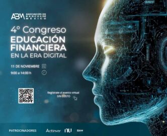 Sponsors/branding.

Flyer del 4º Congreso Educación Financiera en la Era Digital, México. Imagen digital de rostro humano y logos de patrocinadores.