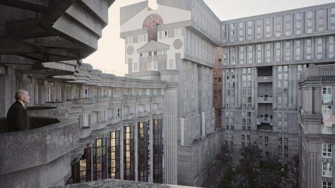 venue/architecture
Arquitectura brutalista en Noisy-le-Grand, Francia. Diseño urbano complejo y distintivo. Edificios de gran escala con balcones. Estilo único.