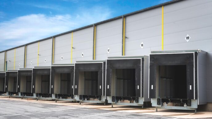 venue/architecture

Fachada de almacén gris con muelles de carga. Arquitectura industrial moderna. Inmobiliare Summits.