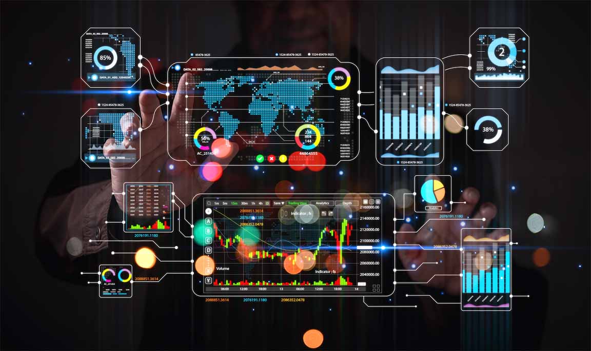 Visualización de datos en Inmobiliare Summits. Gráficos interactivos muestran tendencias del real estate en México y LATAM. Análisis de mercado con tecnología.