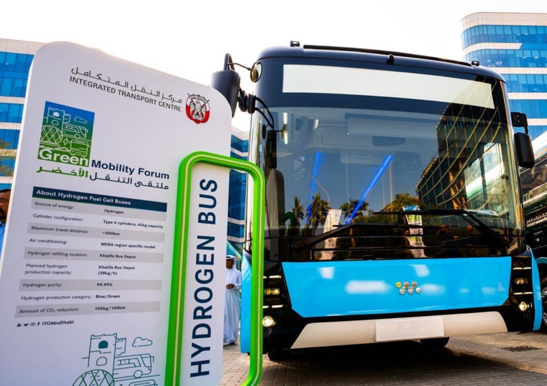venue/architecture
Autobús de hidrógeno en exhibición durante el Green Mobility Forum. Innovación para el transporte sostenible. #transporte #tecnología #futuro