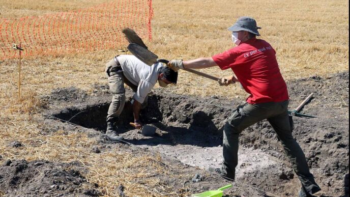 Arqueólogos excavan en zona del Tren Maya, México. Investigación y preservación del patrimonio cultural. #InmobiliareSummits #RealEstate