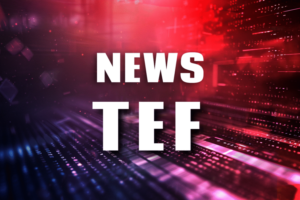 Sponsors/branding.

Texto promocional de TEF News. Diseño con texto NEWS TEF en blanco sobre fondo abstracto rojo y azul.