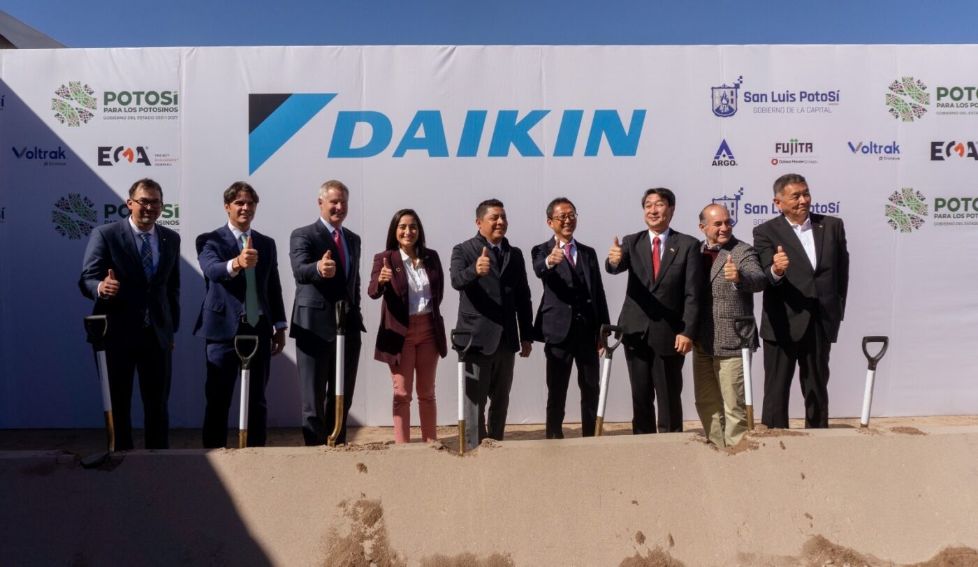 Sponsors/branding.

Colocación de primera piedra de Daikin en San Luis Potosí, México. Inversión en real estate impulsa el desarrollo en LATAM.