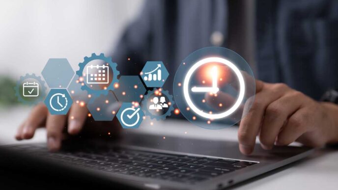 Sponsors/branding

Mano usando laptop con iconos digitales de productividad laboral. Libros para mejorar la productividad en el trabajo.