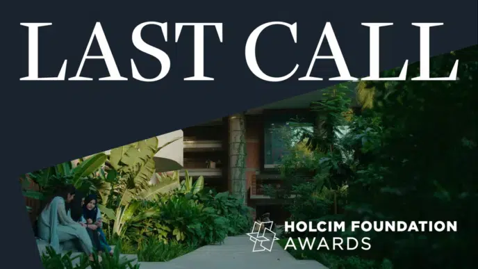 Sponsors/branding.

ÚLTIMA LLAMADA. Holcim Foundation Awards, evento de real estate. Arquitectura y diseño sostenible. Inmobiliare Summits.