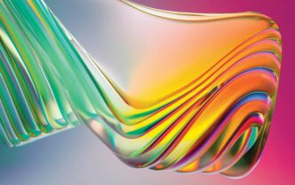 Diseño abstracto Holcim México. Ondas coloridas que simbolizan innovación y liderazgo con Christian Dedeu, nuevo CEO de Holcim en México.