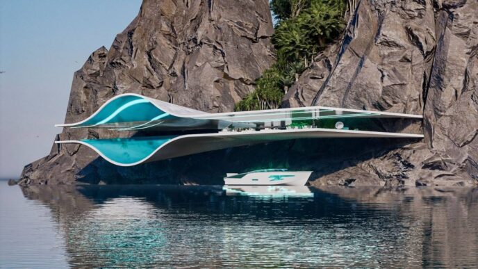 Venue/architecture.

Diseño de casa Horizontal V, una innovadora propiedad con vista al mar, presentada en Inmobiliare Summits, conferencia de real estate en México.