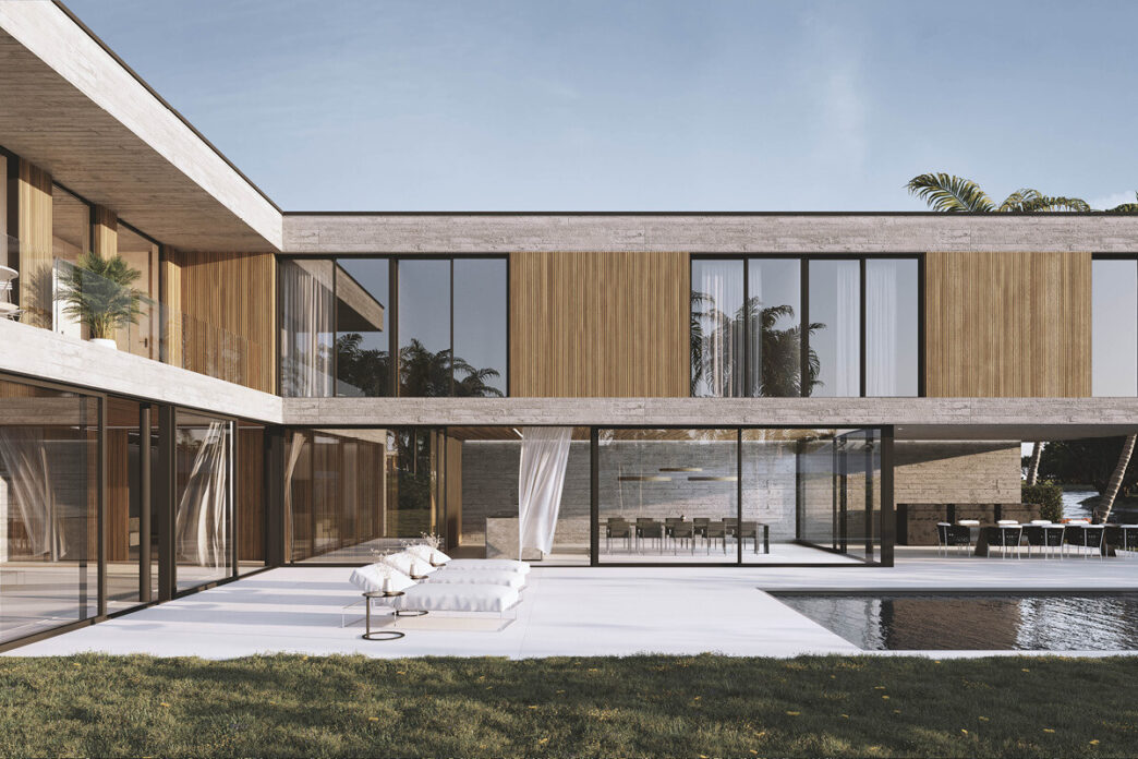 Venue/architecture.

Diseño arquitectónico de vivienda sostenible en Ibiza, España. Proyecto inmobiliario de consumo energético casi nulo. Real estate.