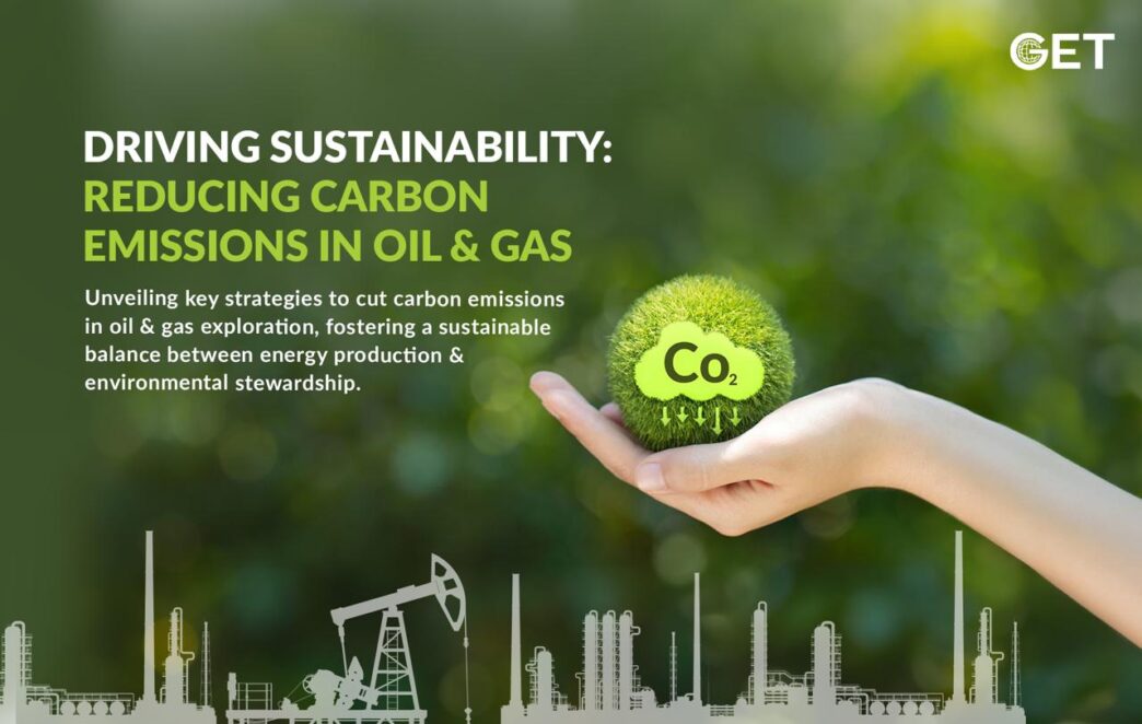 Imagen sobre el impacto de la sostenibilidad en proyectos de gas industrial, mostrando reducción de emisiones de carbono con energía renovable.