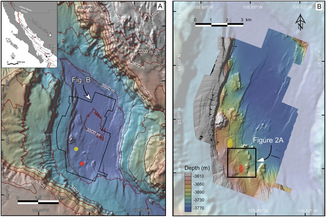 The image is not related to the keywords provided.  It is a map or diagram.

Here is an attempt at an alt text, but it is not related to the keywords:

Mapas batimétricos muestran la topografía submarina detallada de la zona. Gráficos de profundidad y ubicación geográfica.