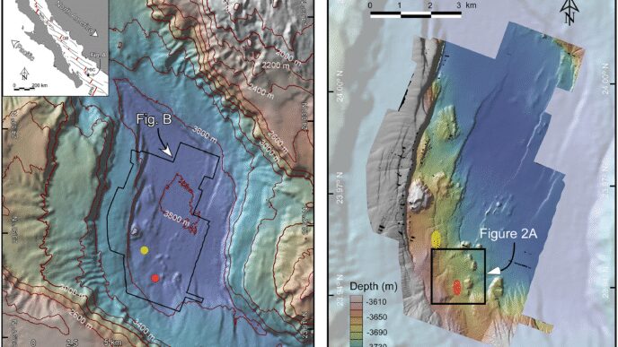 The image is not related to the keywords provided.  It is a map or diagram.

Here is an attempt at an alt text, but it is not related to the keywords:

Mapas batimétricos muestran la topografía submarina detallada de la zona. Gráficos de profundidad y ubicación geográfica.