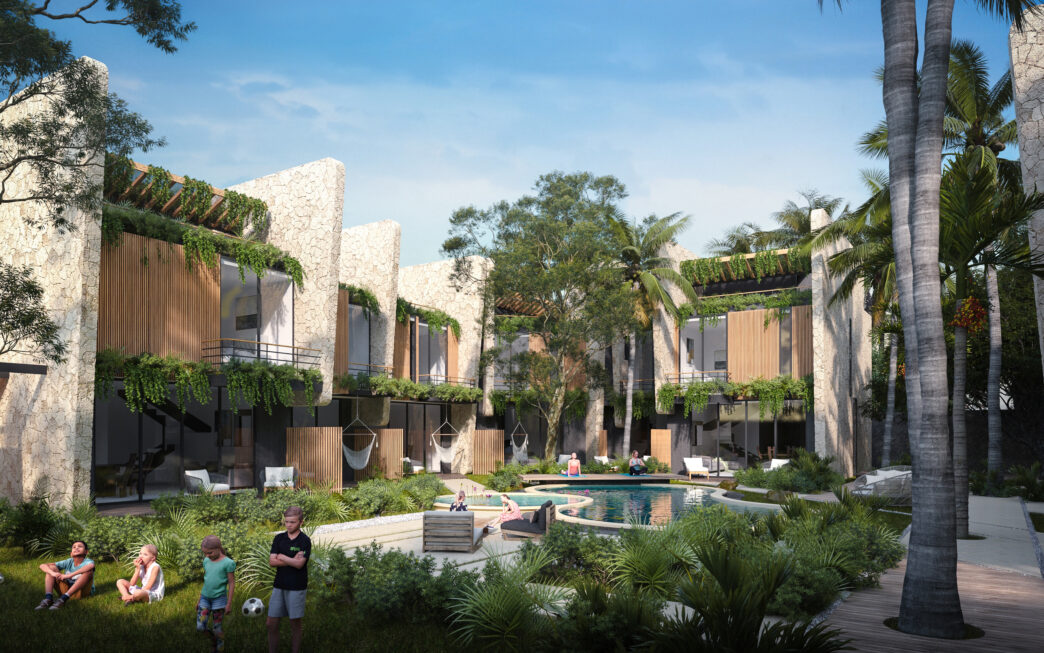 Venue/architecture.
Diseño arquitectónico en Tulum, México, con piscina. Inmobiliare Summits destaca proyectos de real estate en conferencias LATAM.