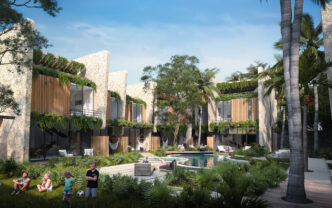 Venue/architecture.
Diseño arquitectónico en Tulum, México, con piscina. Inmobiliare Summits destaca proyectos de real estate en conferencias LATAM.