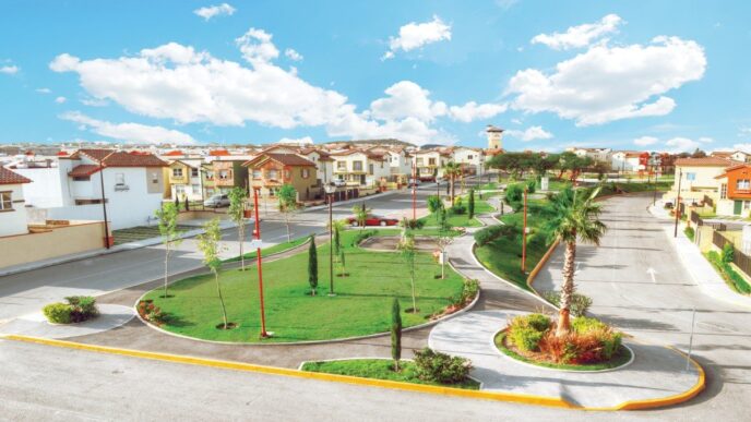 Venue/architecture.
Viviendas en México, un proyecto inmobiliario con áreas verdes y diseño moderno. Inmobiliaria Vinte invierte en real estate sustentable.