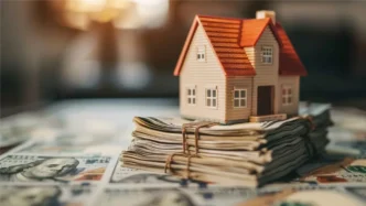 inmobiliaria/otros
Casa de juguete sobre billetes. Finanzas e inversión en bienes raíces. Inmobiliare Summits, LATAM.