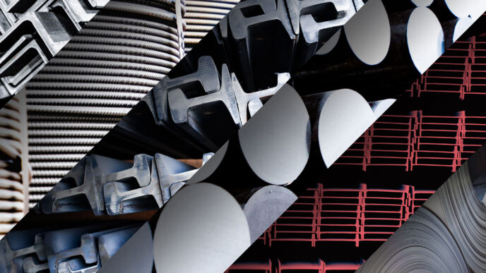 Muestra de Bioedge™ y Edge™, innovación en acero sostenible: perfiles estructurales, bobinas y barras de acero para construcción y la industria.