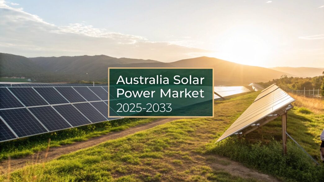 Paneles solares en Australia capturan la luz al amanecer. Innovación solar impulsa el real estate verde y la energía renovable en Australia.