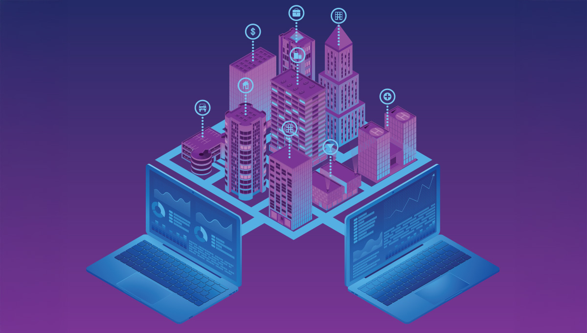 venue/architecture
Gráfico de Inmobiliare Summits, conferencia de real estate en México y LATAM. Visualización de edificios y datos en laptops.