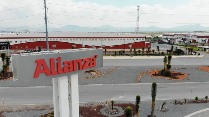 Venue/architecture.

Grupo Alianza, patrocinador de Inmobiliare Summits, promoviendo inversión en nearshoring en México. Edificio industrial en LATAM.