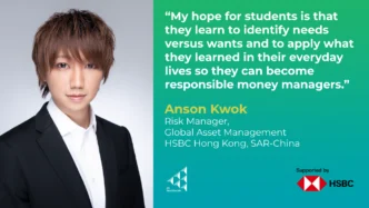 Anson Kwok, Risk Manager at HSBC, comparte su visión sobre la educación financiera para jóvenes que buscan adquirir una vivienda. HSBC apoya a jóvenes.