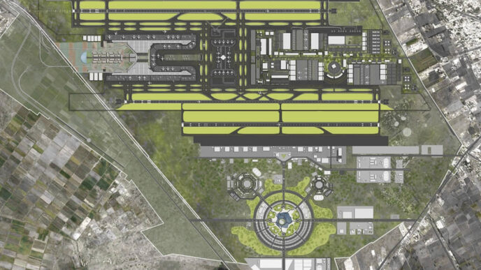 venue/architecture

Plano conceptual del aeropuerto de la Ciudad de México, presentado en Inmobiliare Summits. Infraestructura clave para el sector real estate en LATAM.